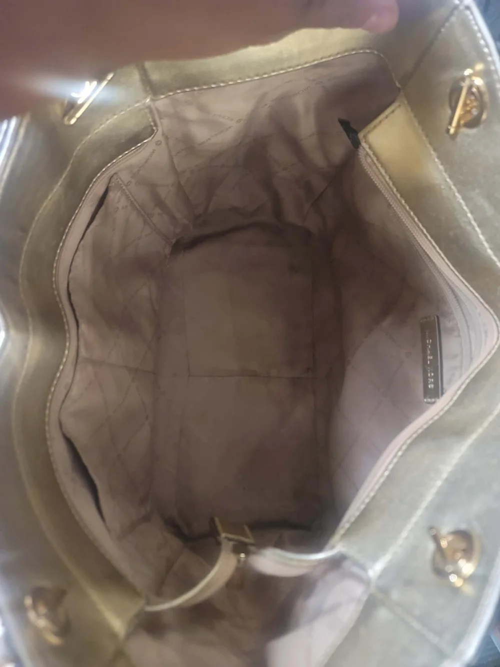 Michael Kors Gold Tote Bag with Chain Handles